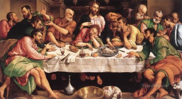 クリスチャン・イエス Painting - 最後の晩餐 宗教的ヤコポ・ダ・ポンテ 宗教的ヤコポ・バッサーノ 宗教的キリスト教徒